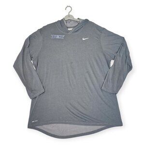 Nike Dri-FIT Priory School Grey Hooded Performance Shirt XL Long Sleeve